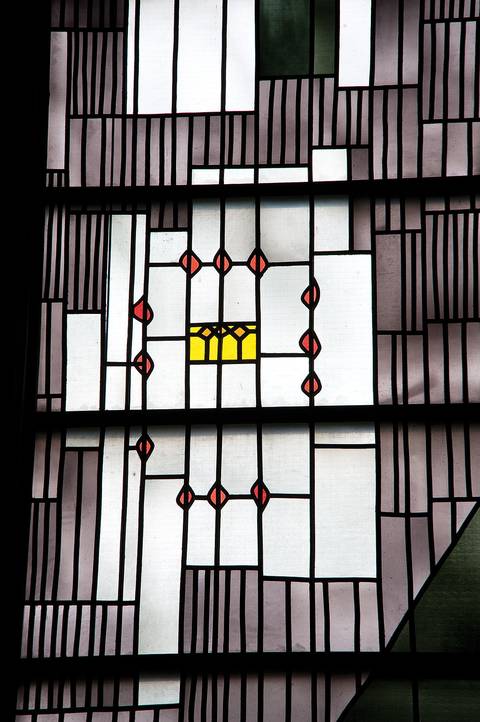 Fensterdetail "Königin der Apostel", Wilhelm Buschulte, 1963. Foto: Marco Kany