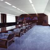 Wandfries II im Sitzungssaal der ehem. Zentralkasse Saarländischer Genossenschaften. Foto: Fritz Mittelstaedt, 1967